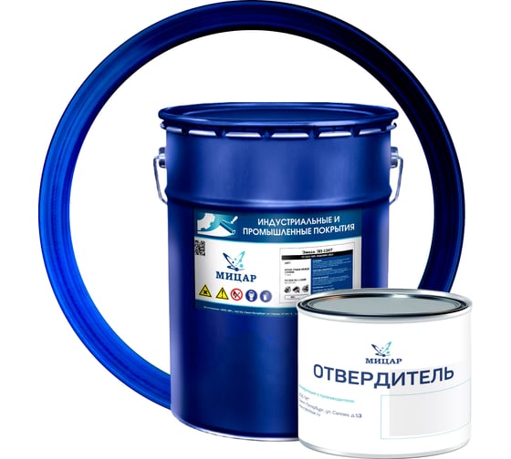 Изображение товара Эмаль Мицар ЭП-1267 20 кг+0,4 кг белая УТ000004095