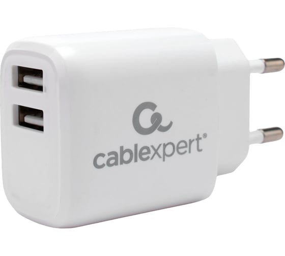 Изображение товара Зарядное устройство Cablexpert 10.5Вт, 2.1А, 2хUSB, белый, пакет, MP3A-PC-58