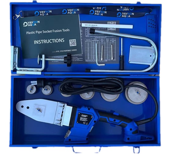 Изображение товара Сварочный аппарат Vavilon Aqua 20-63, цифровой дисплей, насадки, 800 W VA/FYDJC/20-63