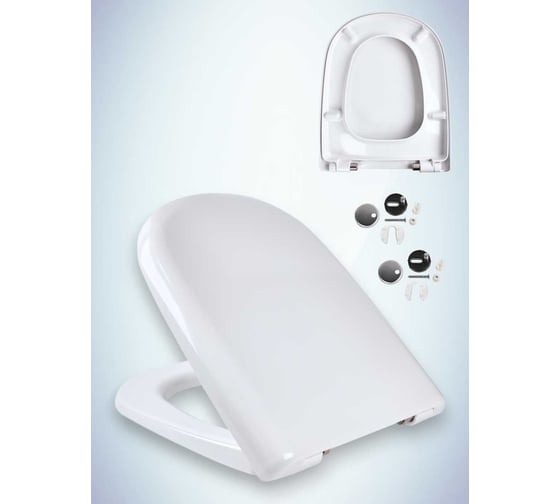 Изображение товара Сиденье с крышкой MKW Альджери DP SC, с микролифтом, быстросъемное (на Roca Giralda) 4680000931021