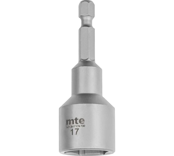 Изображение товара Бита с шестигранной торцевой головкой 17 мм, магнит, длина 65 мм, хвостовик E6.3 MTE 2617176720