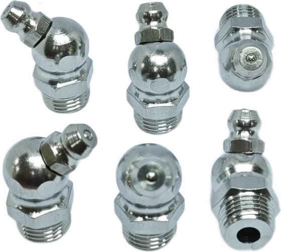 Изображение товара Пресс-масленка угловая нерж. H2 M10x1, комплект 10 шт.,нержавеющая сталь AISI304, Европейский стандарт DIN71412, MasloSmenka 010803-10