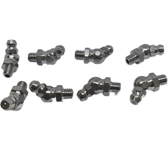 Изображение товара Пресс-масленка угловая нерж. H2 M6x1, комплект 10 шт.,нержавеющая сталь AISI304, Европейский стандарт DIN71412, MasloSmenka 010801-10