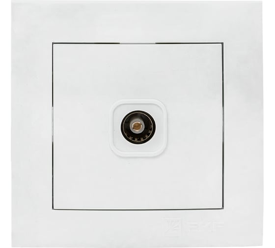 Изображение товара 1-местная телевизионная розетка EKF Валенсия, 75Ом 5-862МГц белая PROxima EWA00-027-10