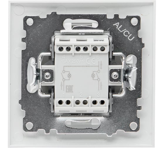 Изображение товара 2-клавишный выключатель EKF Валенсия, 10А белый с индикатором PROxima EWV10-123-10