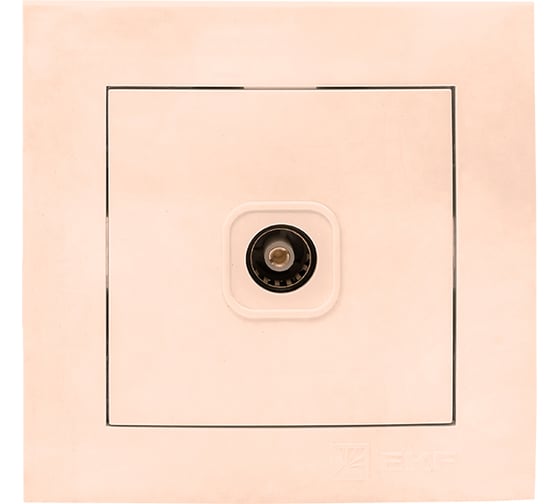 Изображение товара 1-местная телевизионная розетка EKF Валенсия, 75Ом 5-862МГц кремовая PROxima EWA00-027-20