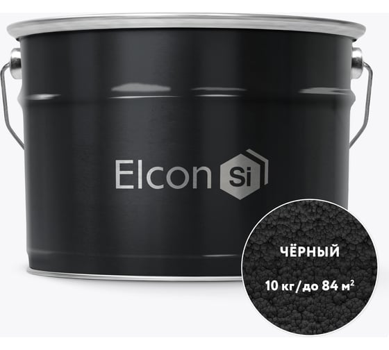 Изображение товара Кузнечная краска с молотковым эффектом Elcon черная 10кг 00-00002848