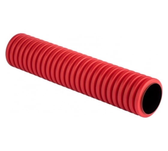 Изображение товара Гофрированная двустенная жесткая труба EKF PROxima ПНД d=110, 6м, красная tr2st-110-6m