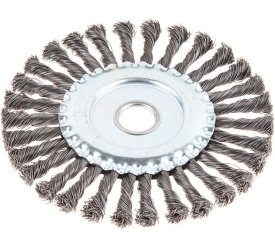 Изображение товара Щетка металлическая для УШМ 175мм/22мм, дисковая, крученая PLAZWELD P-17522