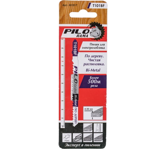 Изображение товара Пилки для лобзика Bi-metal (100x75 мм; 4-30 мм; 10 TPI) Pilorama 551017