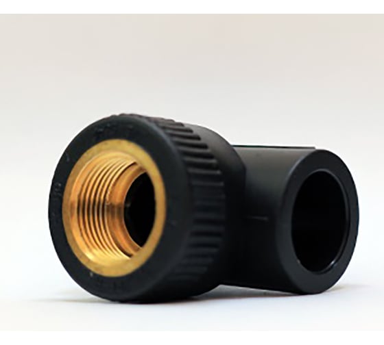 Изображение товара Уголок комбинированный Blue Ocean UV-pro Black с внутренней резьбой, 25x3/4", черный, с защитой от ультрафиолета PPRF/IT90E-UV(Bk)-25х3/4"