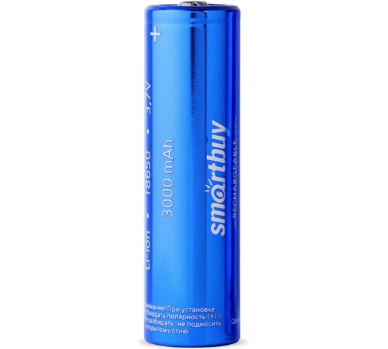 Изображение товара Аккумулятор Smartbuy LI18650-3000 mAh (50/400) SBBR-18650-1S3000