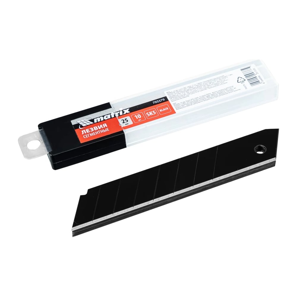 Изображение товара Лезвия 25 мм, сталь SK5, black, 10 шт MATRIX 793379
