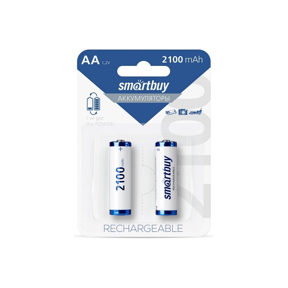 Изображение товара Аккумулятор NiMh AA 2100 мА*ч Smartbuy 2 шт