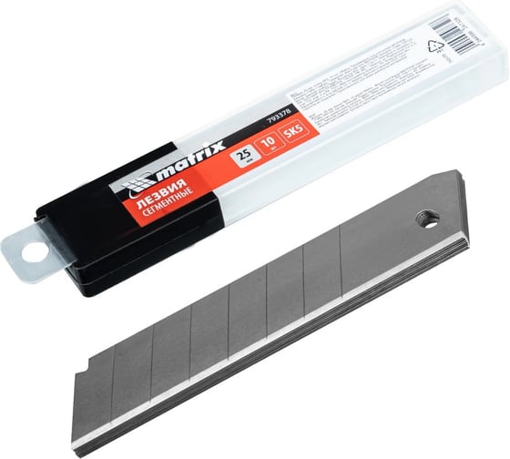 Изображение товара Лезвия 25 мм, сталь SK5, 10 шт MATRIX 793378