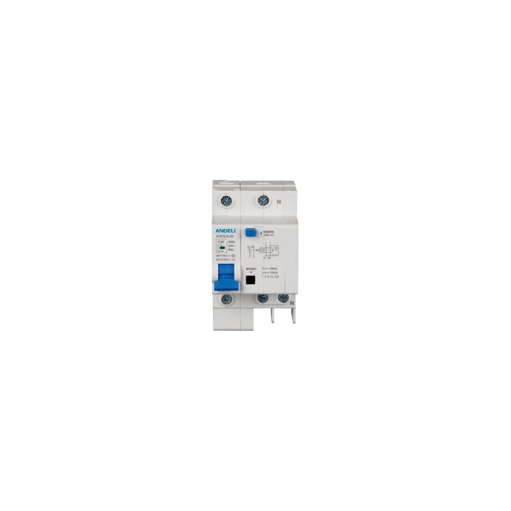 Изображение товара Дифференциальный автомат ANDELI ADB3LE-32 2P 20A 30mA тип AC характеристика С 6kA ADL02-062