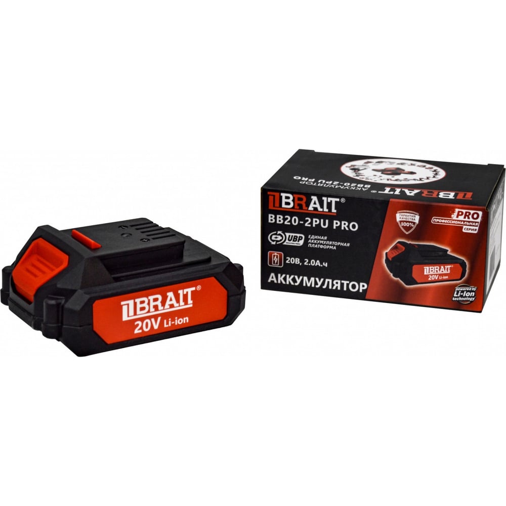 Изображение товара Аккумулятор BRAIT BB20-2PU PRO 20 В 2 А*ч для электроинструмента