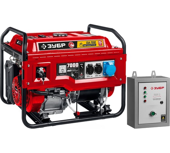 Изображение товара Бензиновый генератор ЗУБР с автозапуском 7000 Вт СБА-7000