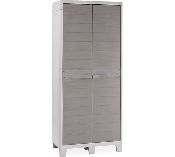 Изображение товара Уличный шкаф 2х дверный глубокий ВУДИС/WOODY'S (3 полки), светло-серый TOOMAX Z076R0