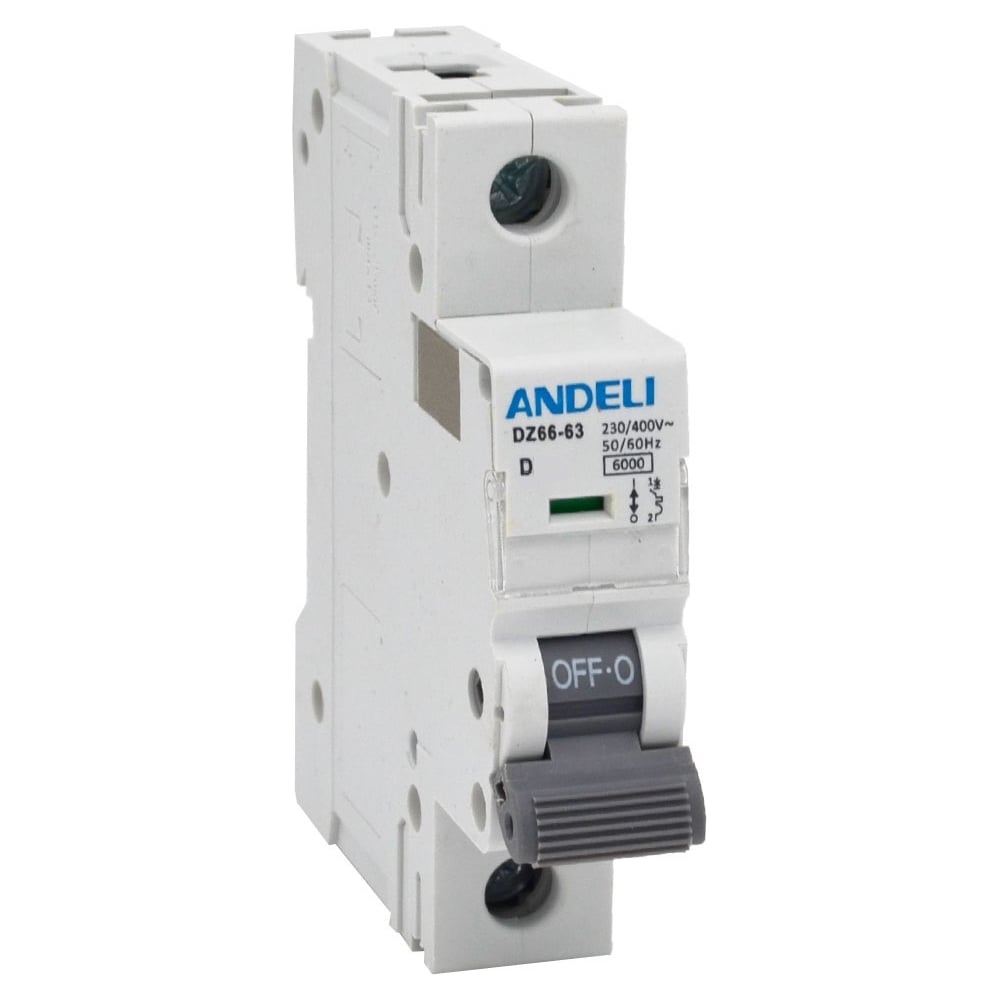Изображение товара Автоматический выключатель ANDELI DZ66-63/1P 32A 6kA тип D