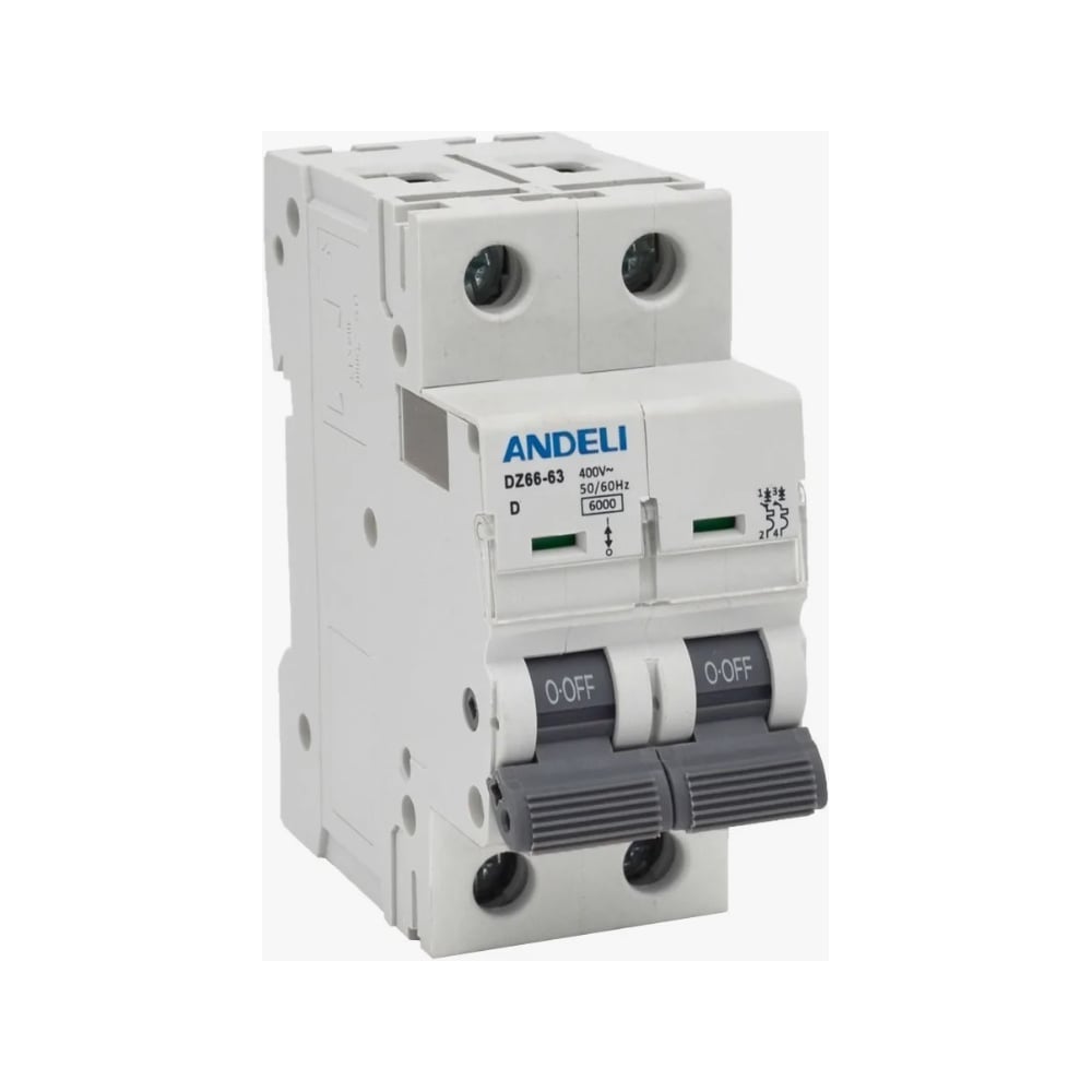 Изображение товара Автоматический выключатель ANDELI DZ66-63/2P 40A 6kA тип D