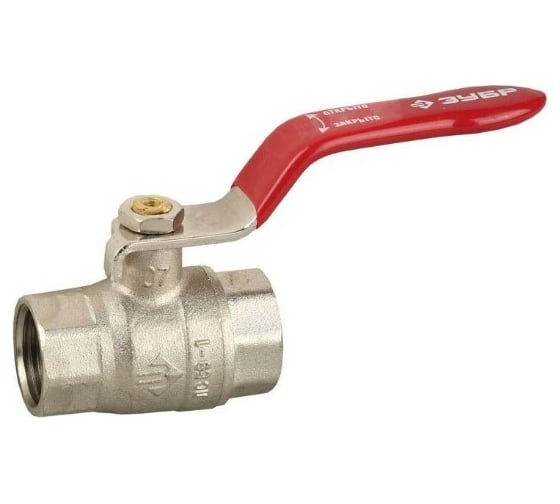 Изображение товара Шаровой кран Зубр 2" полнопроходной "мама-мама", ручка, никелированная латунь 51350-N-2