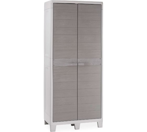 Изображение товара Уличный шкаф 2х дверный глубокий ВУДИС/WOODY'S (4 полки), светло-серый TOOMAX Z077RL