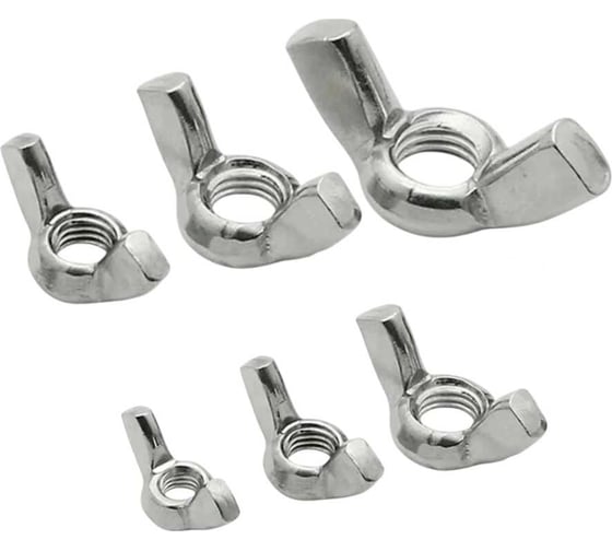 Изображение товара Гайка барашковая 23 БОЛТА М4,5,6,8,10,12 ОЦ DIN315 (по 50 шт.) 11621