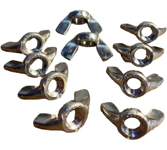 Изображение товара Гайка барашковая 23 БОЛТА нержавеющая М8 DIN315, 10 шт. гбна8