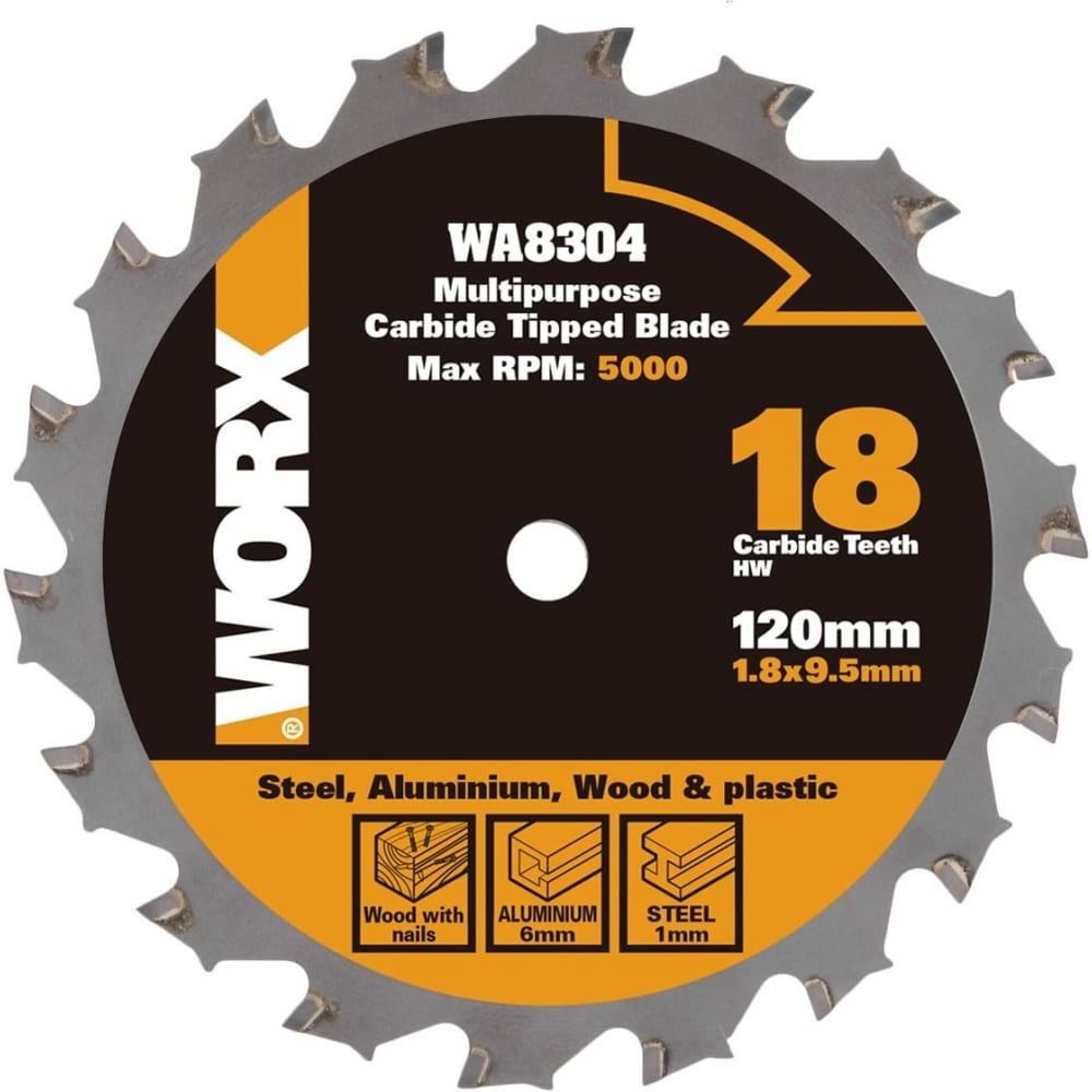 Купить Универсальный пильный диск WORX, WA8304, универсальный