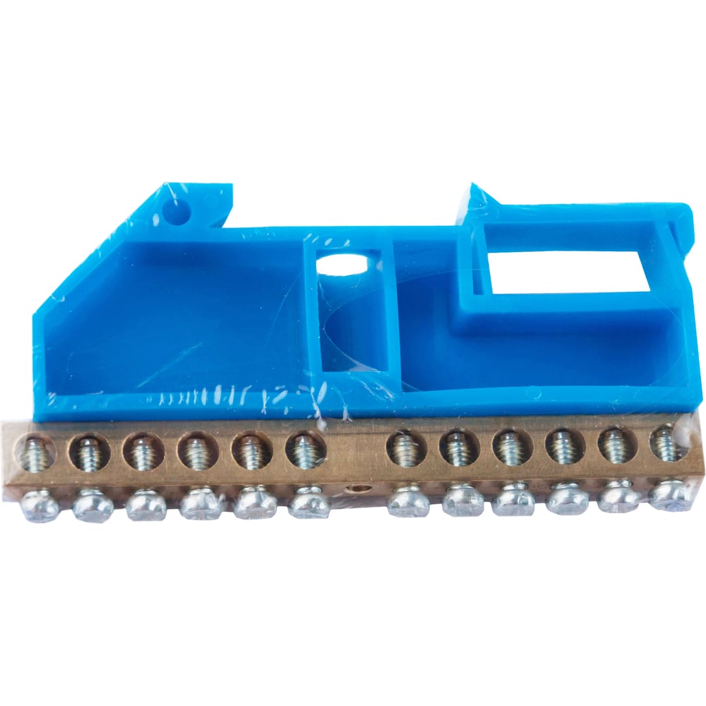 Изображение товара Шина нулевая ANDELI с изолятором на DIN-рейку 12 групп 6x9 мм