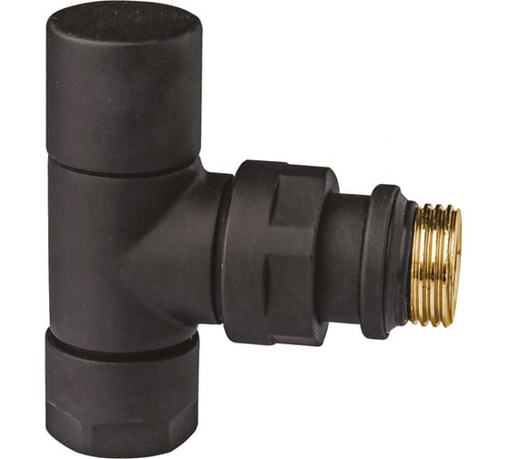 Изображение товара Вентиль запорный угловой FAR 1/2", гайка М24x19, черный матовый FL 0163 12P