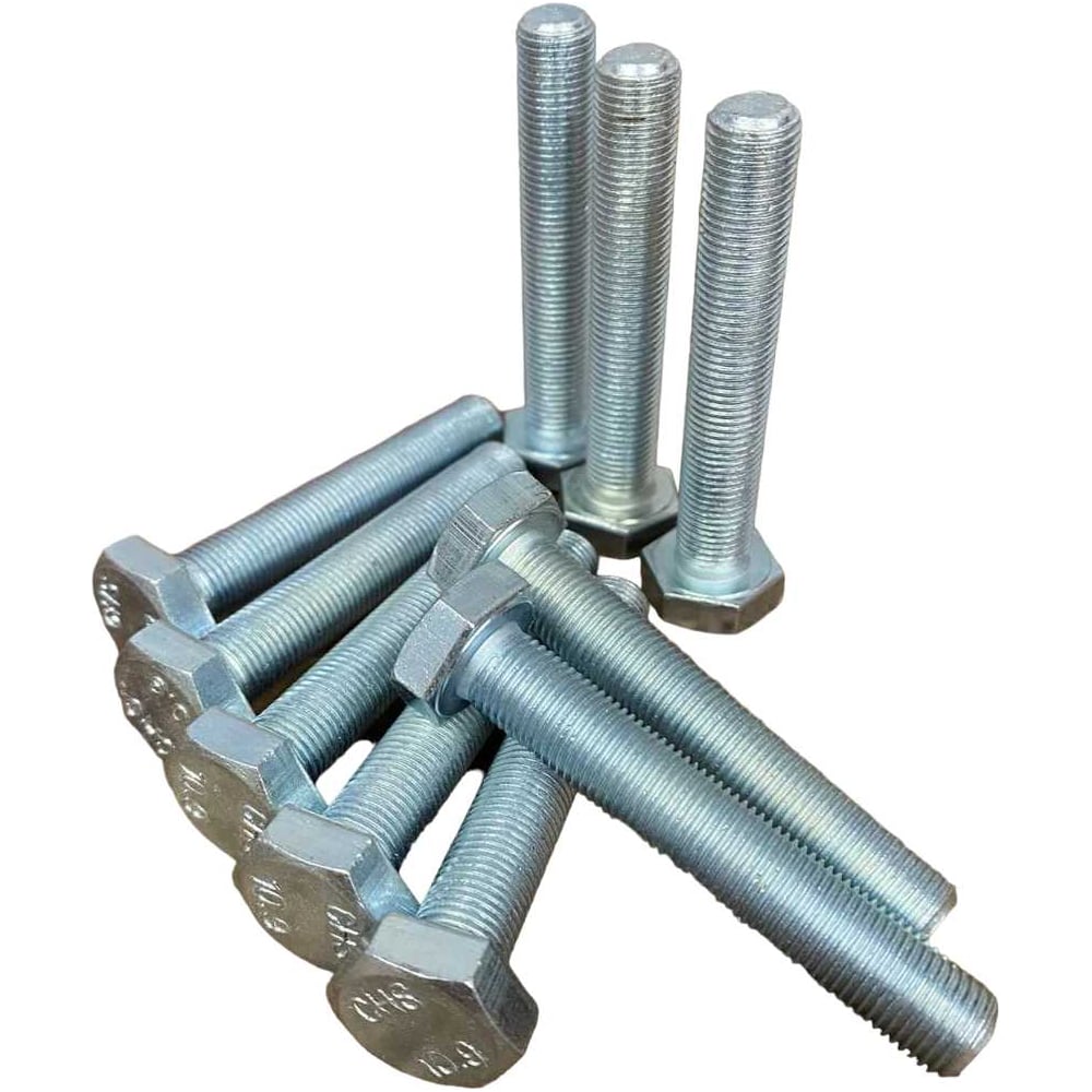 Изображение товара Болт 10x50 М10 DIN961 класс прочности 10.9 цинк 10 шт.