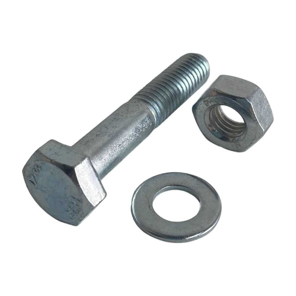 Изображение товара Болт 20x60 мм с гайкой и шайбой DIN 931 8.8 цинкованный упакованный набор