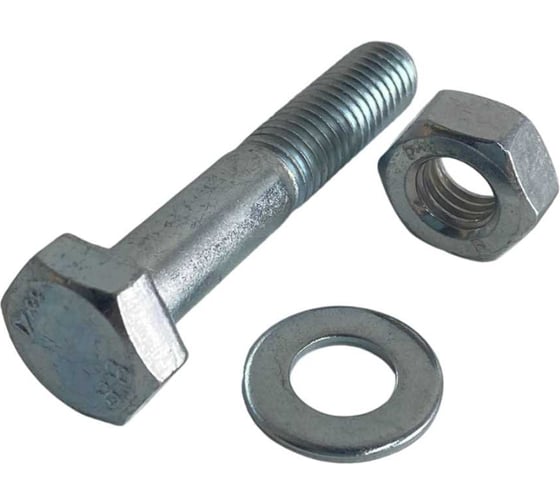 Изображение товара Болт 23 БОЛТА 20x60 мм с гайкой и шайбой ОЦ DIN 931 к.п.8.8 (10 шт) 11349