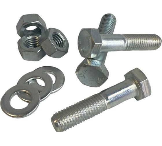 Изображение товара Болт 23 БОЛТА 16x55 мм с гайкой и шайбой ОЦ ГОСТ 7798 к.п.8.8 (10 шт) 11351