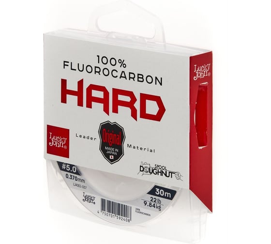 Изображение товара Леска монофильная Lucky John FLUOROCARBON Hard 30 м, 0.37 мм LJ4051-037