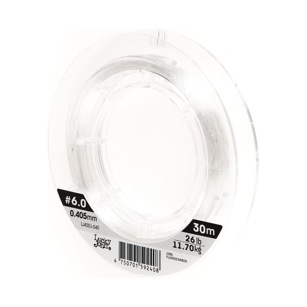 Изображение товара Леска монофильная Lucky John FLUOROCARBON Hard 30 м, 0.40 мм LJ4051-040