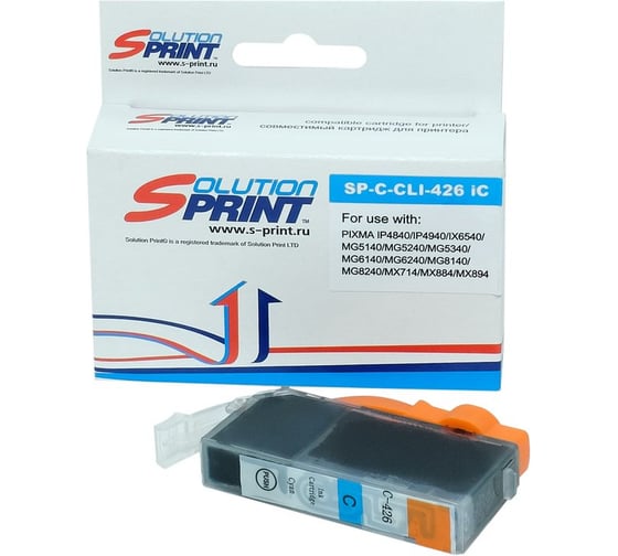 Изображение товара Картридж Solution print Solutionprint SP CLI-426C (4557B001) для Canon, голубой 113360