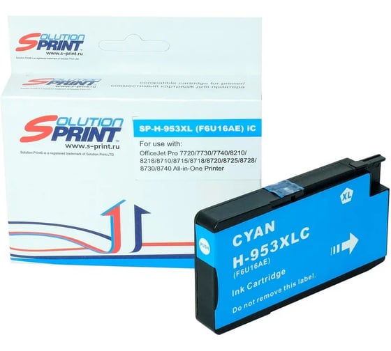 Изображение товара Картридж Solution print Solutionprint SP 953XL (F6U16AE) для HP, голубой 290104