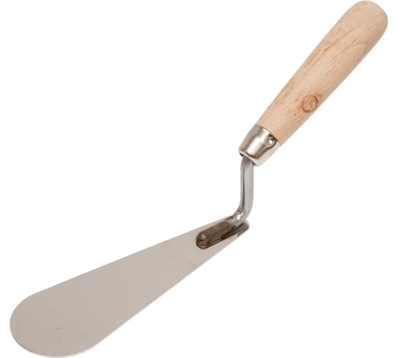 Изображение товара Кельма штукатура TOPEX 160 x 55 x 20 мм "капля" нержавеющая сталь, деревянная ручка 13A589