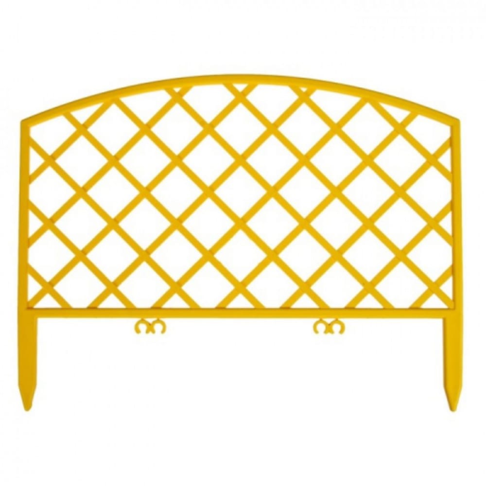 фото Декоративный забор gardenplast romanika №1 7 секций, 2.95 м, желтый 4814132000304 50210