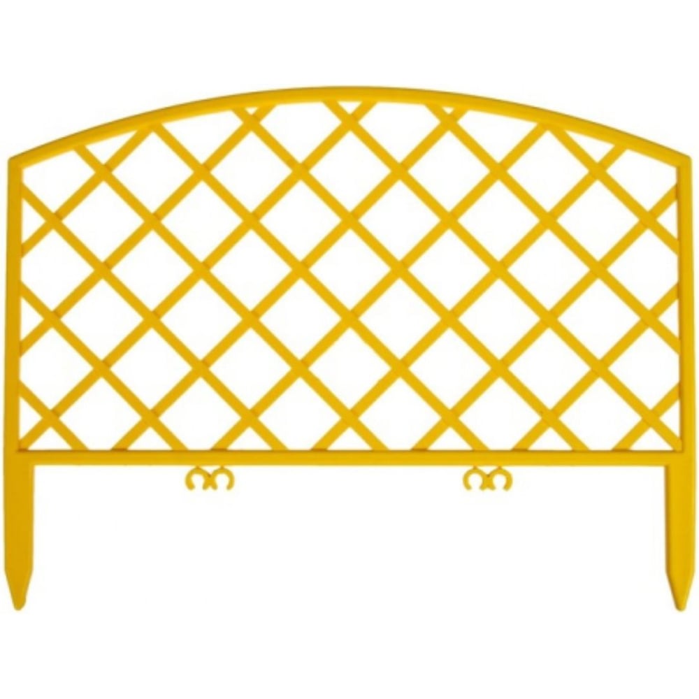фото Декоративный забор gardenplast romanika №1 7 секций, 2.95 м, желтый 4814132000304 50210