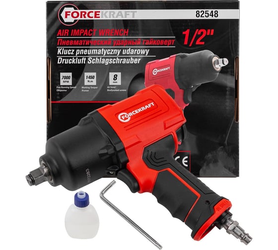 Изображение товара Пневмогайковерт ударный Forcekraft ''Twin Hammer'' с реверсом FK-82548(48138)