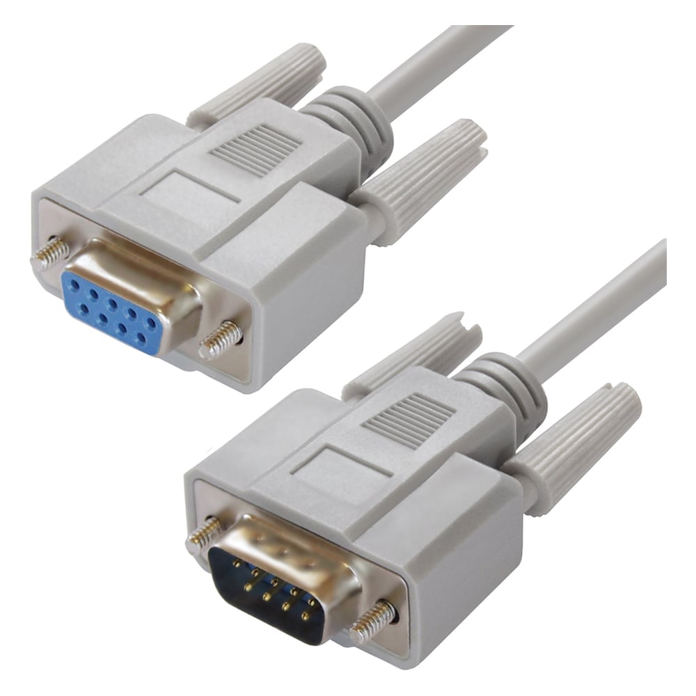 фото Удлинитель gcr 1.8m rs-232-rs-232 9m-9f premium серый 30 awg vivdbi9cm2f-1.8m