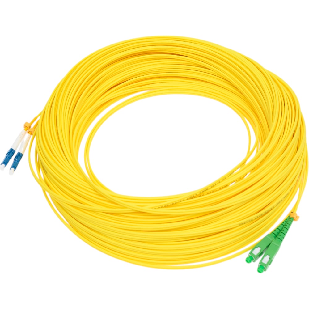 Изображение товара Оптический патч-корд TopLAN дуплексный, SM 9/125, 50 м, DPC-TOP-652-LC/U-SC/A-50