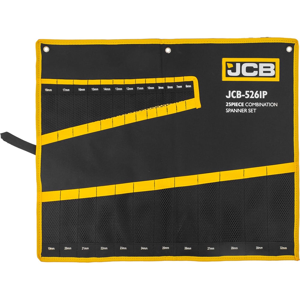 Изображение товара Тканевый органайзер JCB для ключей, 25 карманов, черный/желтый