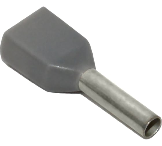 Изображение товара Штыревой втулочный изолированный наконечник KLR KTE 2x0.75-8 2x0,75мм2/L=8мм/Серый 207508