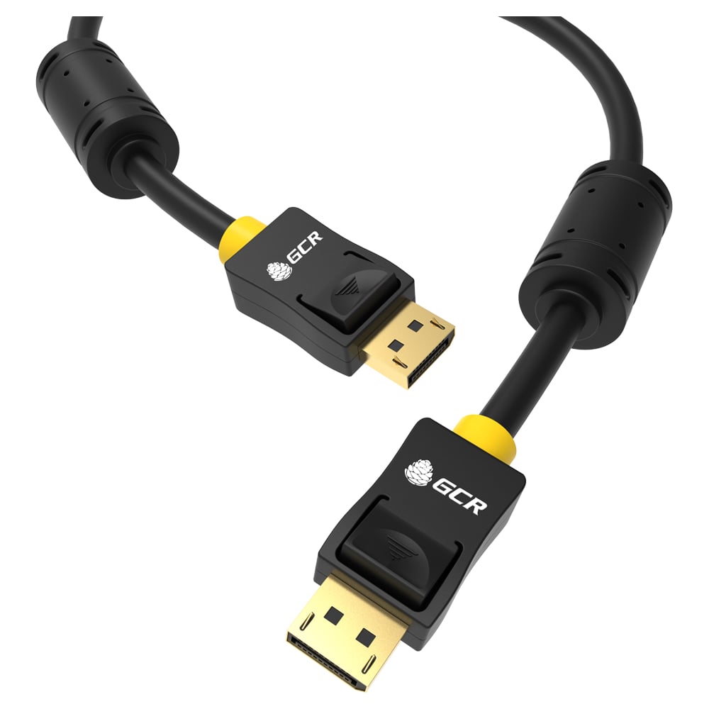 фото Кабель gcr prof 5.0m displayport v1.4 8 k 60hz 4 k 165hz od 7.1mm чёрный viv51i914