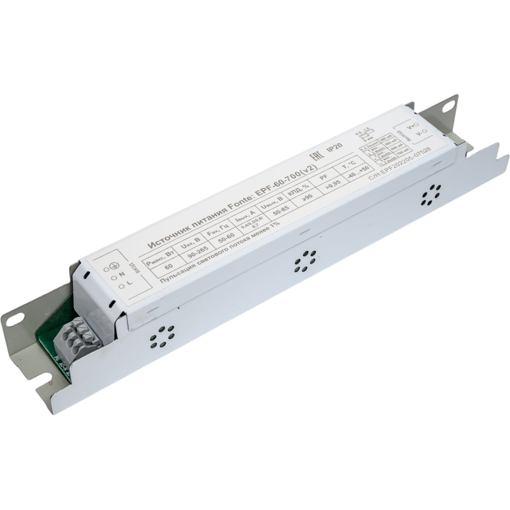 Изображение товара Блок питания для светодиодных светильников ALFAOPT D-LUCE Fonte EPF-60-700 60Вт
